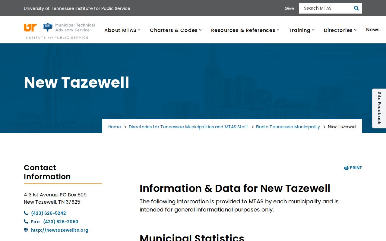 New Tazewell court docket municipal profile